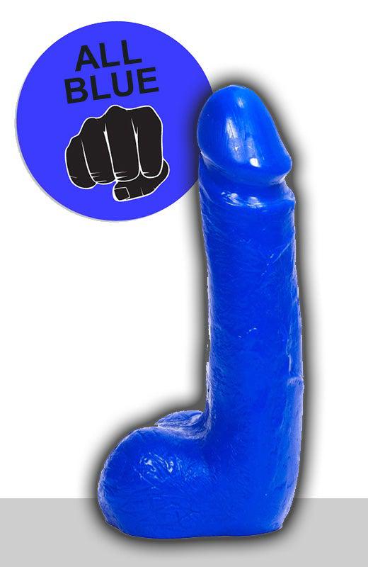 All Blue - Dildo Met Balzak 20 x 4,5 cm - Blauw