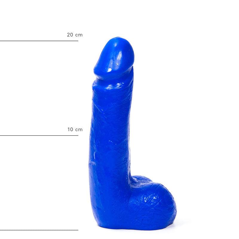 All Blue - Dildo Met Balzak 20 x 4,5 cm - Blauw