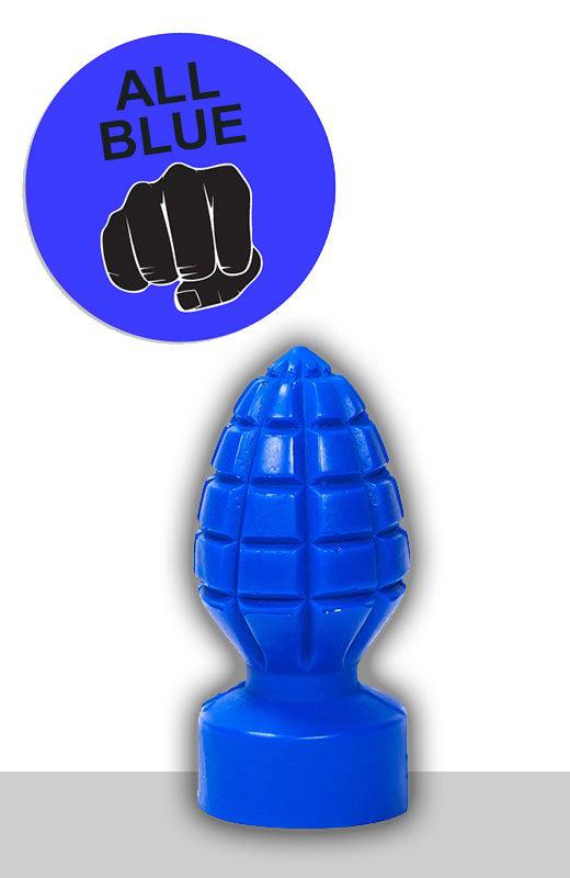 All Blue - Granaat Buttplug 15 x 6 cm - Blauw