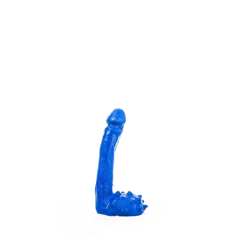 All Blue - Kleine Dildo Met Balzak 9 x 2.5 cm - Blauw