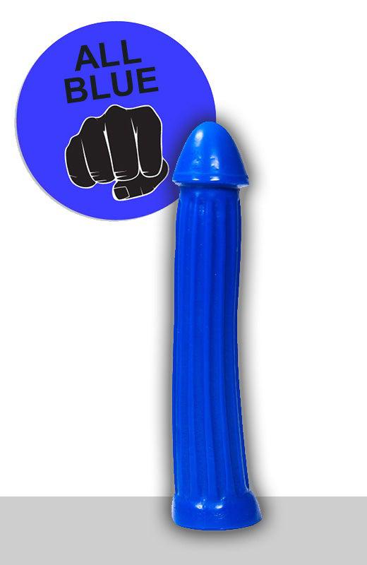 All Blue - XXL Dildo Met ribbels 31 x 5.5 cm - Blauw