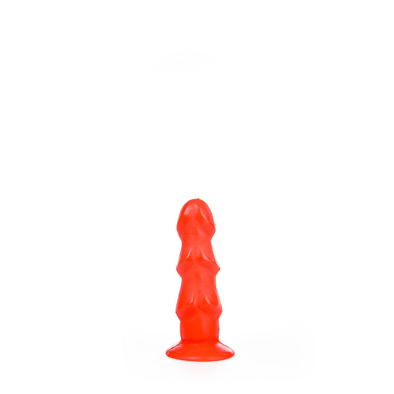 All Red - Anaal Dildo Met 3 dikke Ribbels 17 x 5 cm - Rood