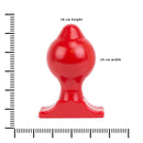 All Red - Buttplug 18 x 10 cm - Rood