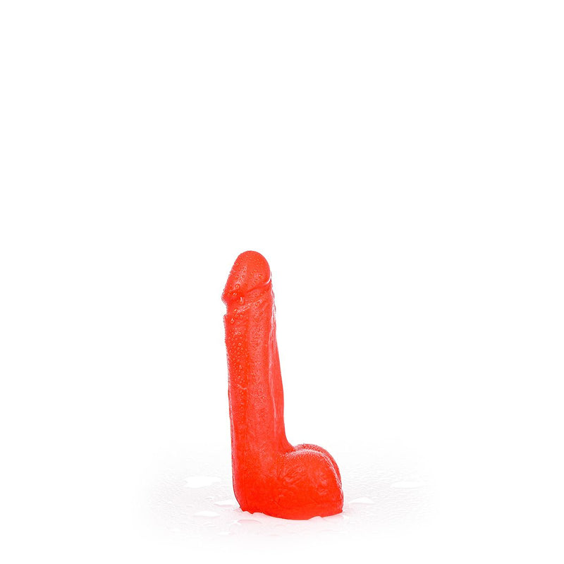 All Red - Dildo Met Balzak 20 x 4,5 cm - Rood