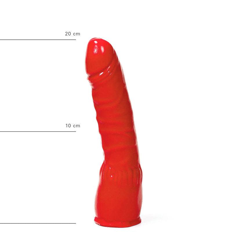 All Red - Licht Gebogen Dildo 20 x 4,5 cm - Rood