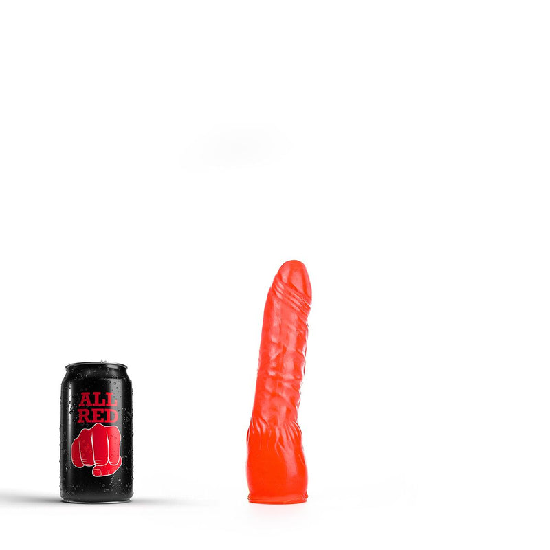 All Red - Licht Gebogen Dildo 20 x 4,5 cm - Rood