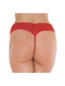 Amorable by Rimba Kanten String Met Open Kruis - Rood