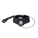 Basic Collar Met leash Van PU leer
