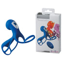 BeauMents - Twosome Fun - Vibrerende Cockring Met Clitoris Stimulator - Blauw-Erotiekvoordeel.nl