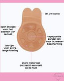 Bunny Plak BH - Strapless Lift Effect - Zelfklevende Borst Lift Beha - Onzichtbaar & Herbruikbaar - Zwart & Huidskleur - 2 paar - maat S/M-Erotiekvoordeel.nl
