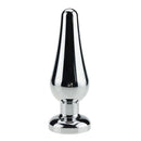 Buttplug Aluminium Met Transparant Kristal - 130 mm x 46 mm-Erotiekvoordeel.nl