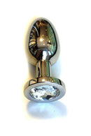Buttplug RVS Met Transparant Kristal - Large