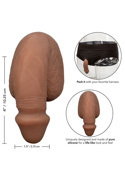 Calexotics - Siliconen Packing Penis - Slappe Penis - FtM Drag - 10,25 cm - medium huidskleur-Erotiekvoordeel.nl