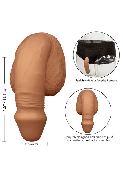 Calexotics - Siliconen Packing Penis - Slappe Penis - FtM Drag - 12,75 cm - caramel/medium huidskleur-Erotiekvoordeel.nl