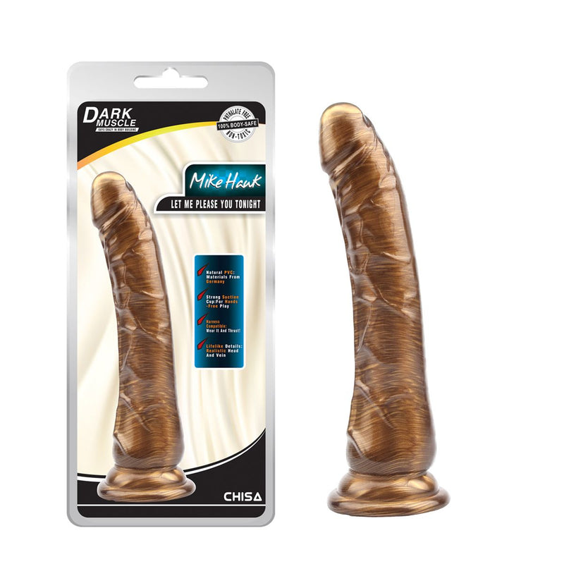 Chisa Novelties - Gold Dildo - 21,5 x 3,5 cm - Mike Hawk - Goud-Erotiekvoordeel.nl