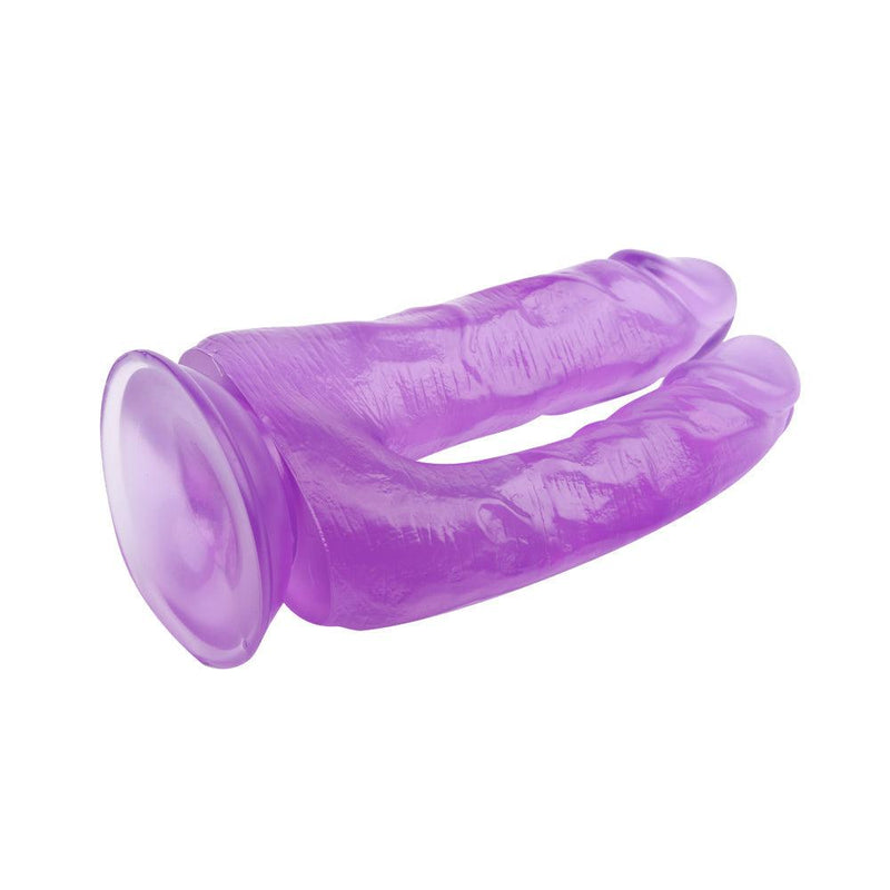 Chisa Toys - Dubbele Penetratie Dildo 18 cm en 17 cm - Paars-Erotiekvoordeel.nl