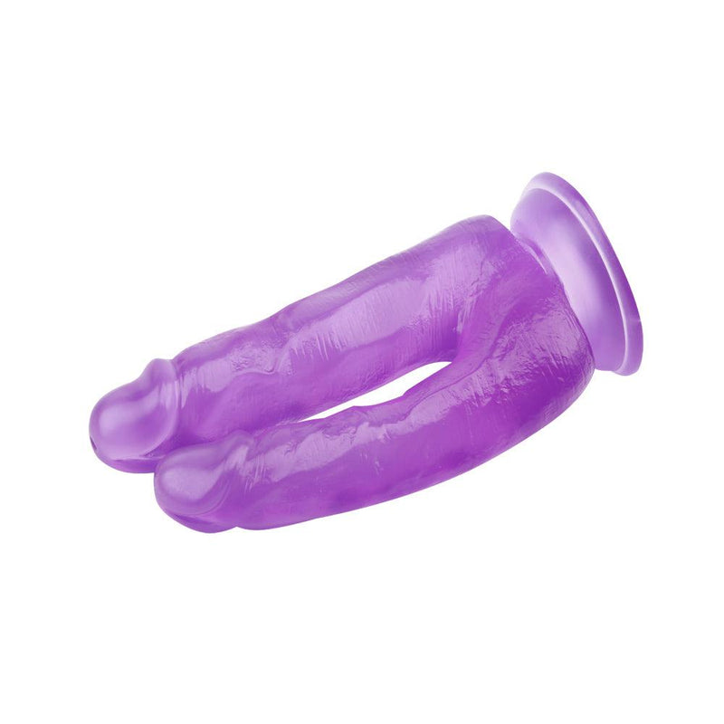 Chisa Toys - Dubbele Penetratie Dildo 18 cm en 17 cm - Paars-Erotiekvoordeel.nl