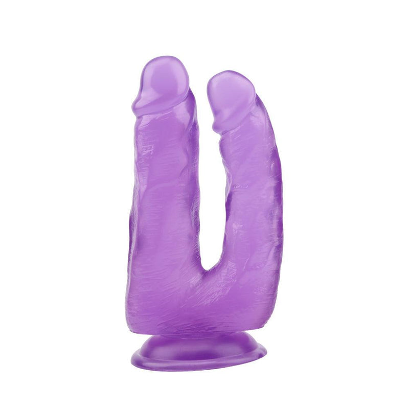 Chisa Toys - Dubbele Penetratie Dildo 18 cm en 17 cm - Paars-Erotiekvoordeel.nl