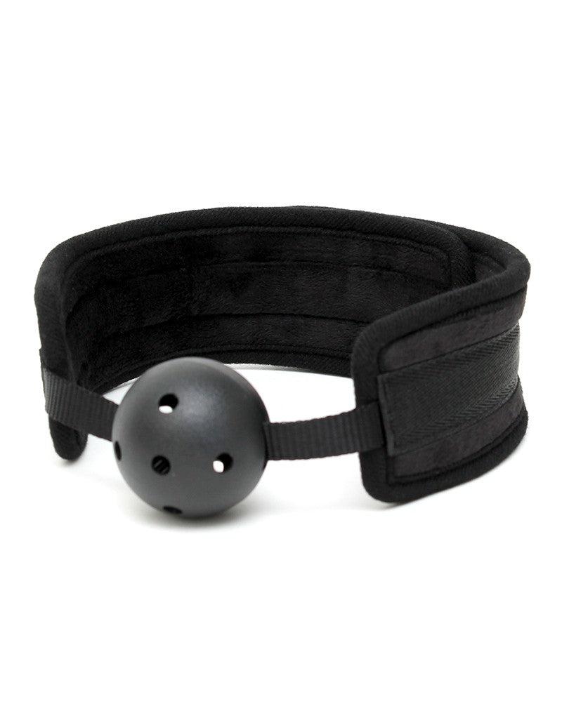 Comfortabele ball gag - Zwart - Verstelbaar