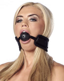 Comfortabele ball gag - Zwart - Verstelbaar