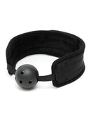Comfortabele ball gag - Zwart - Verstelbaar