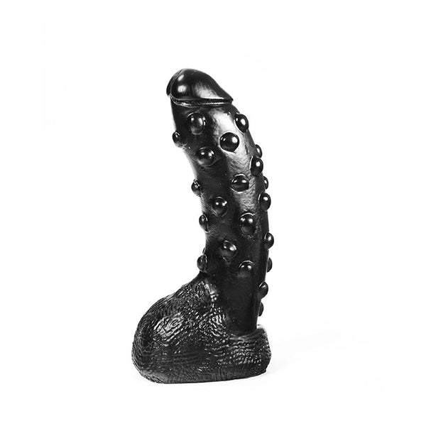 Dark Crystal - Dildo Met noppen 22 x 5 cm - Zwart