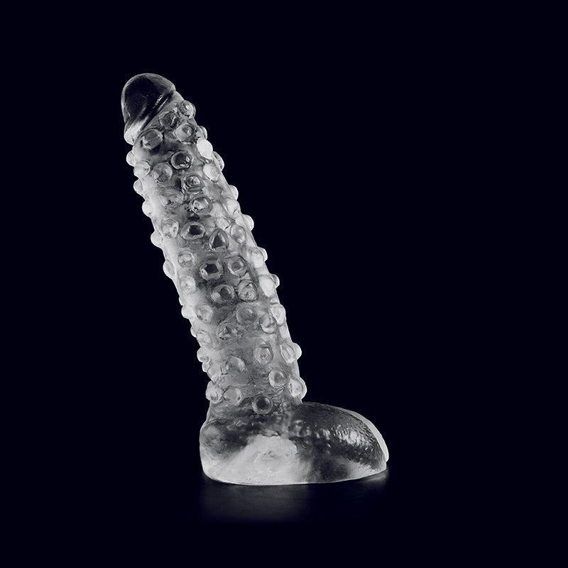 Dark Crystal - Geribbelde Dildo 26,5 x 6 cm - Transparant