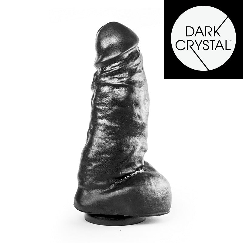 Dark Crystal - XXL Dildo Met Zuignap 25,5 x 7,5 cm - Zwart