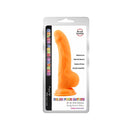 DeLuxe Pure Nature Neo Colours Siliconen Dildo 23 x 4.1 cm - Oranje
