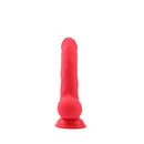 DeLuxe Pure Nature Neo Colours Siliconen Dildo 23 x 4.1 cm - Rood
