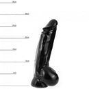 Dinoo - Dildo HUNG - Tyran 28 x 5 cm - Zwart-Erotiekvoordeel.nl
