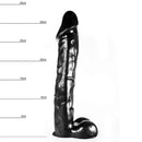 Dinoo - Dildo Krito 33 x 7,8 cm - Zwart