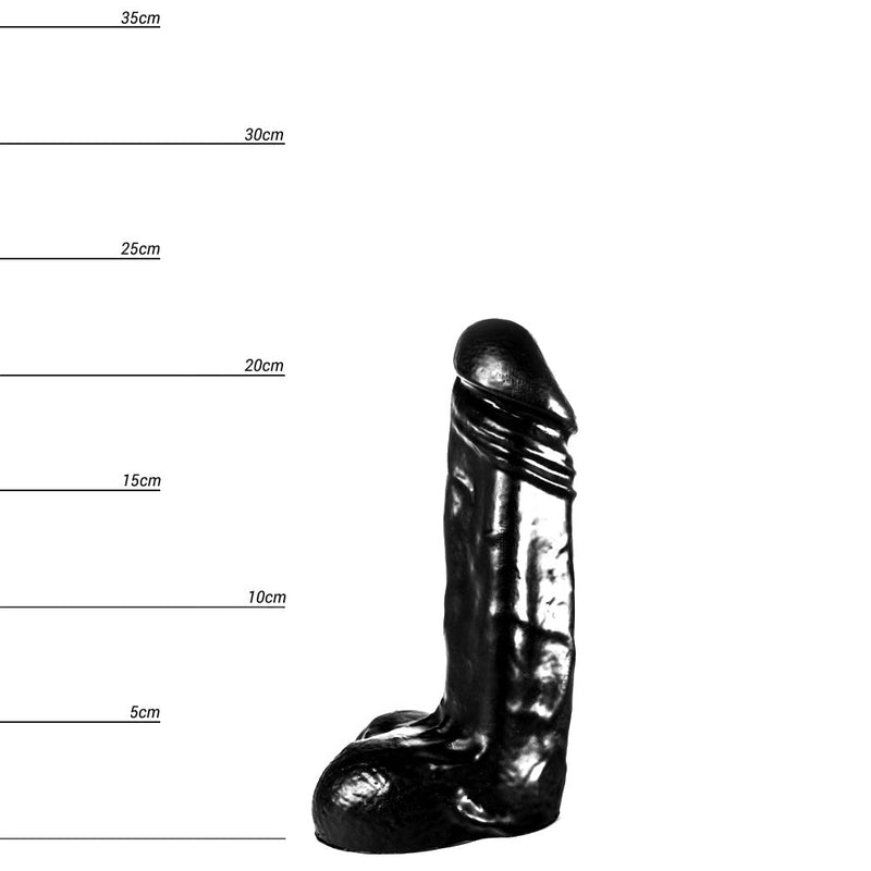 Dinoo - Dildo Overo 22,5 cm - Zwart