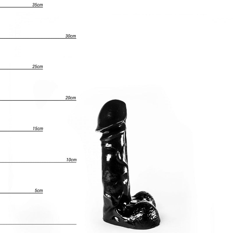 Dinoo - Dildo Met Balzak Raptor 20,5 x 6,5 cm – Zwart