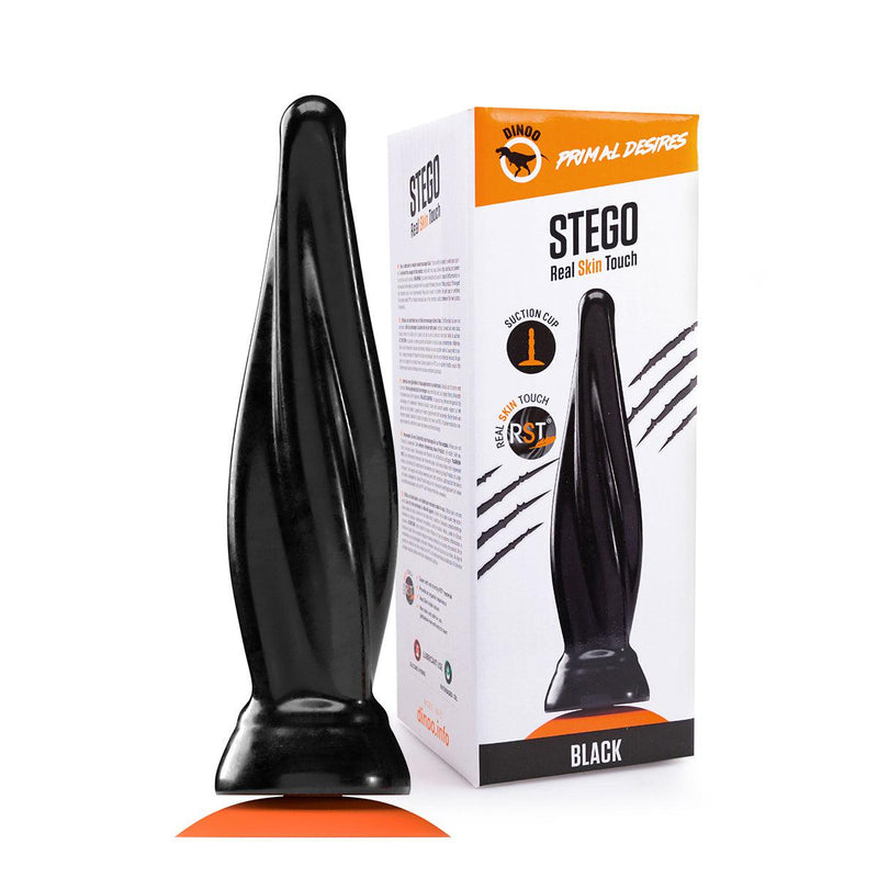 Dinoo - Primal Desires Extra Grote Dildo Met Zuignap Stego - Zwart