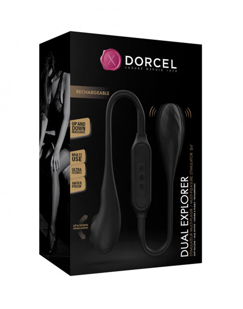 Dorcel - Dubbele Vibrator Dual Explorer - Zwart-Erotiekvoordeel.nl