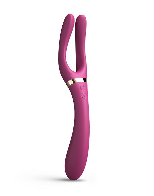 Dorcel - Infiniite Joy - Multi Vibrator - Met Twee 360° Flexibele Armen - Roze-Erotiekvoordeel.nl