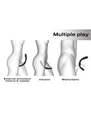 Dorcel - Infinite Joy - Multi Vibrator - Zwart-Erotiekvoordeel.nl