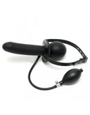 Gag Met opblaasbare dildo - Zwart