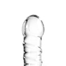 Glazen Dildo Met ribbels - Transparant-Erotiekvoordeel.nl