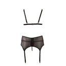 Grote maten BH Jarretel Set - Zwart - Maat XL-Erotiekvoordeel.nl