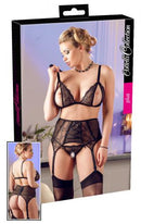 Grote maten BH Jarretel Set - Zwart - Maat XL-Erotiekvoordeel.nl