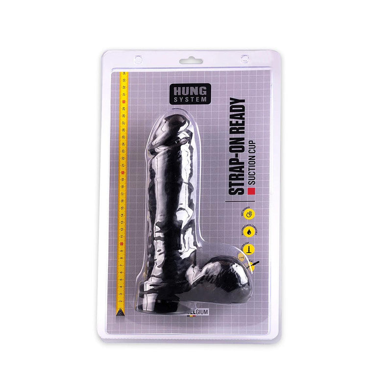 HUNG System - Lil - Dildo - Met Vac-U-Lock - Large - Zwart-Erotiekvoordeel.nl