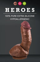 Heroes - No. 11 - Dildo Met Zuignap - 19,5 x 5 cm - Bruin-Erotiekvoordeel.nl