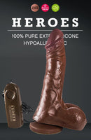 Heroes - No. 8 - Vibrerende Dildo Met Zuignap - 19 x 4.5 cm - Bruin-Erotiekvoordeel.nl