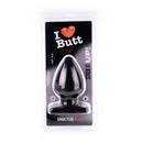 I ♥ Butt - Bolvormige Buttplug - L - Zwart