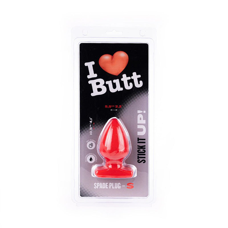 I ♥ Butt - Bolvormige Buttplug - Rood