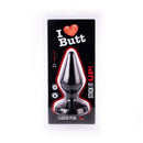 I ♥ Butt - Klassieke Buttplug - L - Zwart