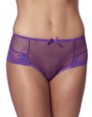 Kanten Slip Met Open achterkant En rijglint - Lila