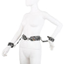 Kiotos BDSM Set Met Slangenprint - Neon Zilver-Erotiekvoordeel.nl